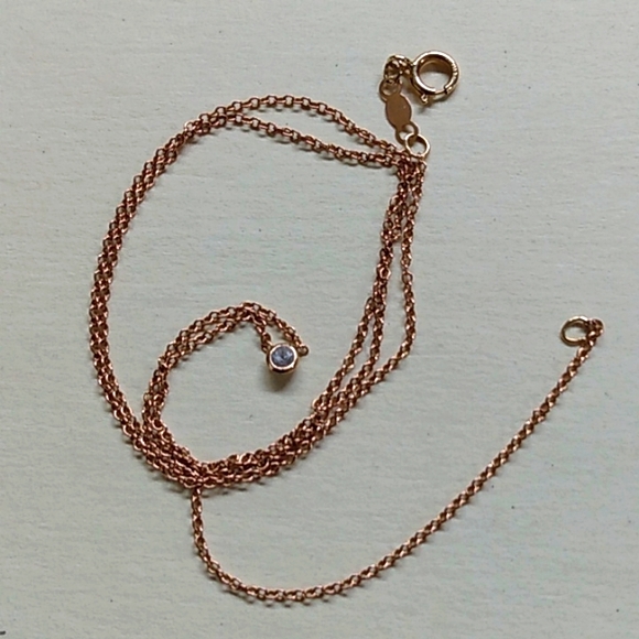 14k rose gold Gem necklace
